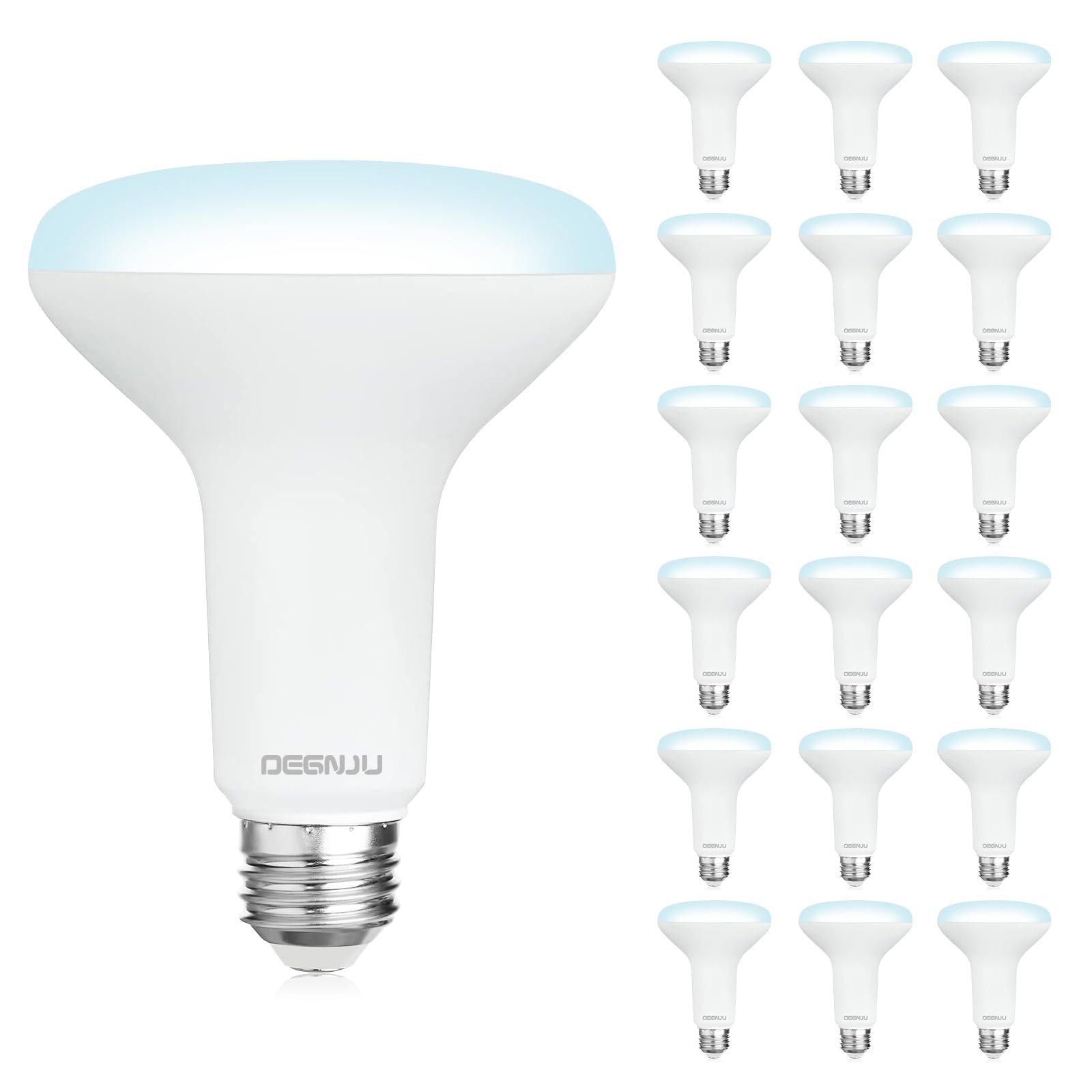 DEGNJU 18 Pack BR30 LED Recessed Light Bulb, Dimmable Indoor Flood Light Bulbs CRI80 7W Equivalent 65W 5000K Daylight 650 Lumens, 15000 Lifetime Hours E26 Base LED Can Light Bulb, Flicker-Free