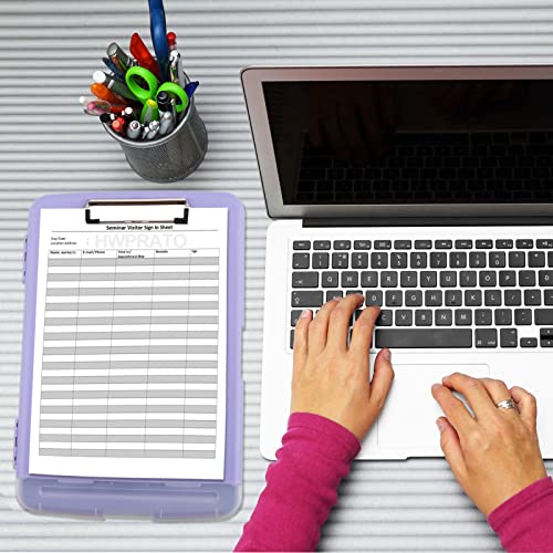 Hwprato Clipboards Organizer Clipboard With Storage Nursing Clipboard Foldable File Folder Plastic Clipboard Folio With Storage Case For Teacher,Kids,Doctor,Offices (Light Purple) #TOP5