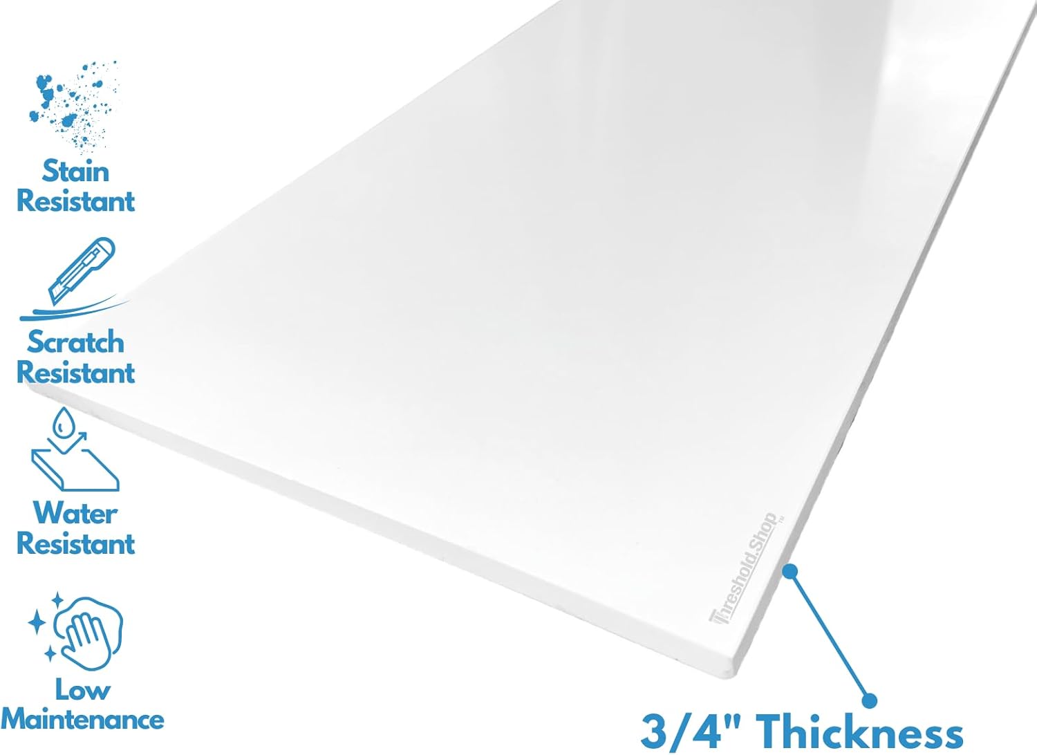 Custom Size | Super White Engineered Marble Rectangle Shower Bench | Tile Shower Seat for Schluter Kerdi Board, VEVOR, The Original Granite Bracket