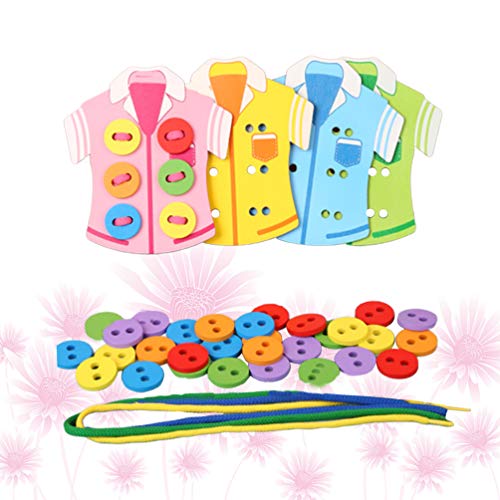 NUOBESTY 4 peças de pranchas de aprendizagem de vestido pré-escola educacional para habilidades bási