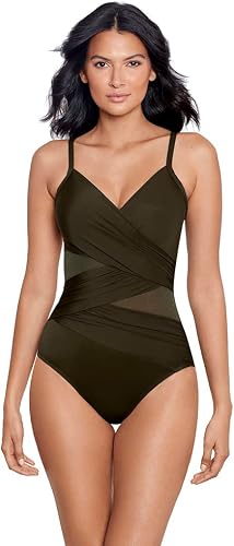 Miraclesuit Women's Swimwear Network Mystique Underwire Tummy Control One Piece 
