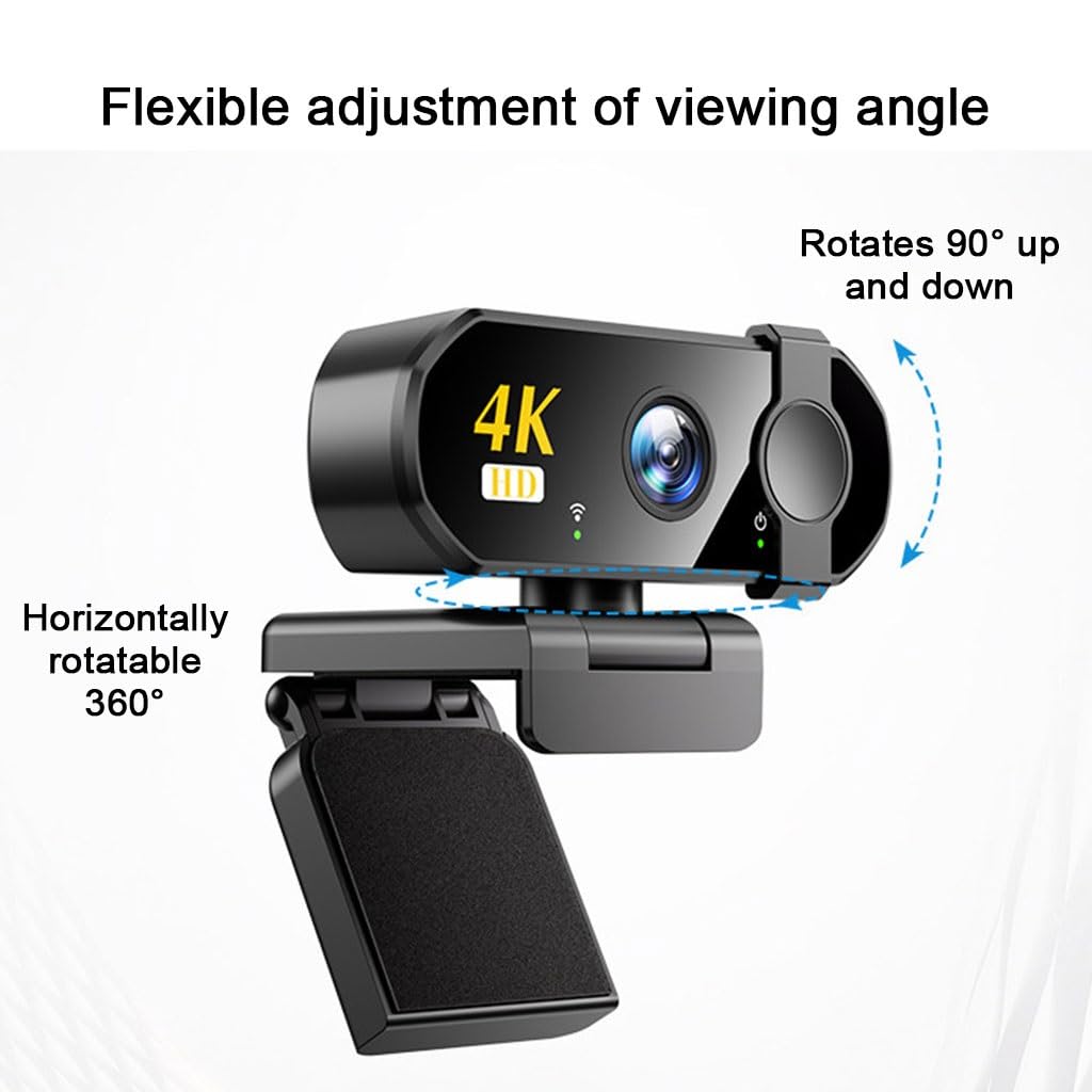 Kamera Internetowa 4K Ultra HD Do Komputera, Kamera Do Transmisji Strumieniowej,kamera Internetowa USB Typu Plug & Play Do Laptopów,komputerów PC, Komputerów Mac(4K+stand)