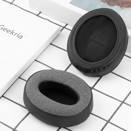 Almohadillas de repuesto para auriculares Geekria Comfort PU + tela de malla para Sennheiser HD 4.50BT, HD 4.50BTNC, HD 4.40BT, HD 4.30G, HD 4.20S, HD 458BT, HD 450, HD 450BT, HD 400S, HD 350BT (Negro) miniatura 5