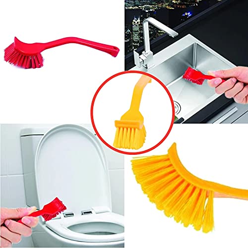 Image of Sink Brush | Ergonomic Handle | Durable Bristles | Ideal for Kitchen & Bathroom Cleaning