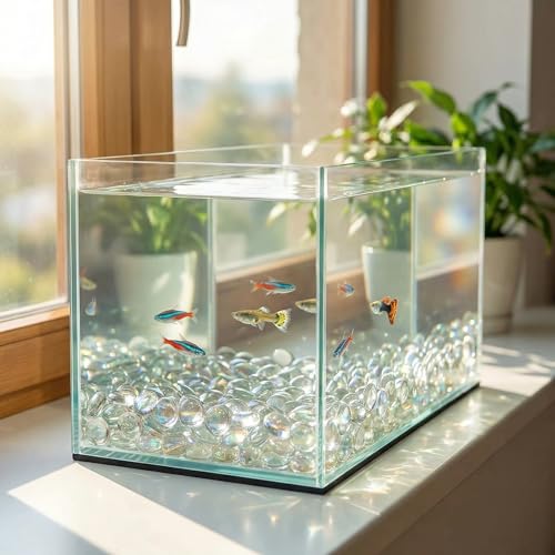 HappyFiller 5 LB Clear Glass Beads for Vase, 500 Flat Marbles, Gem Stones by HappyFiller - Used condition - Image 4