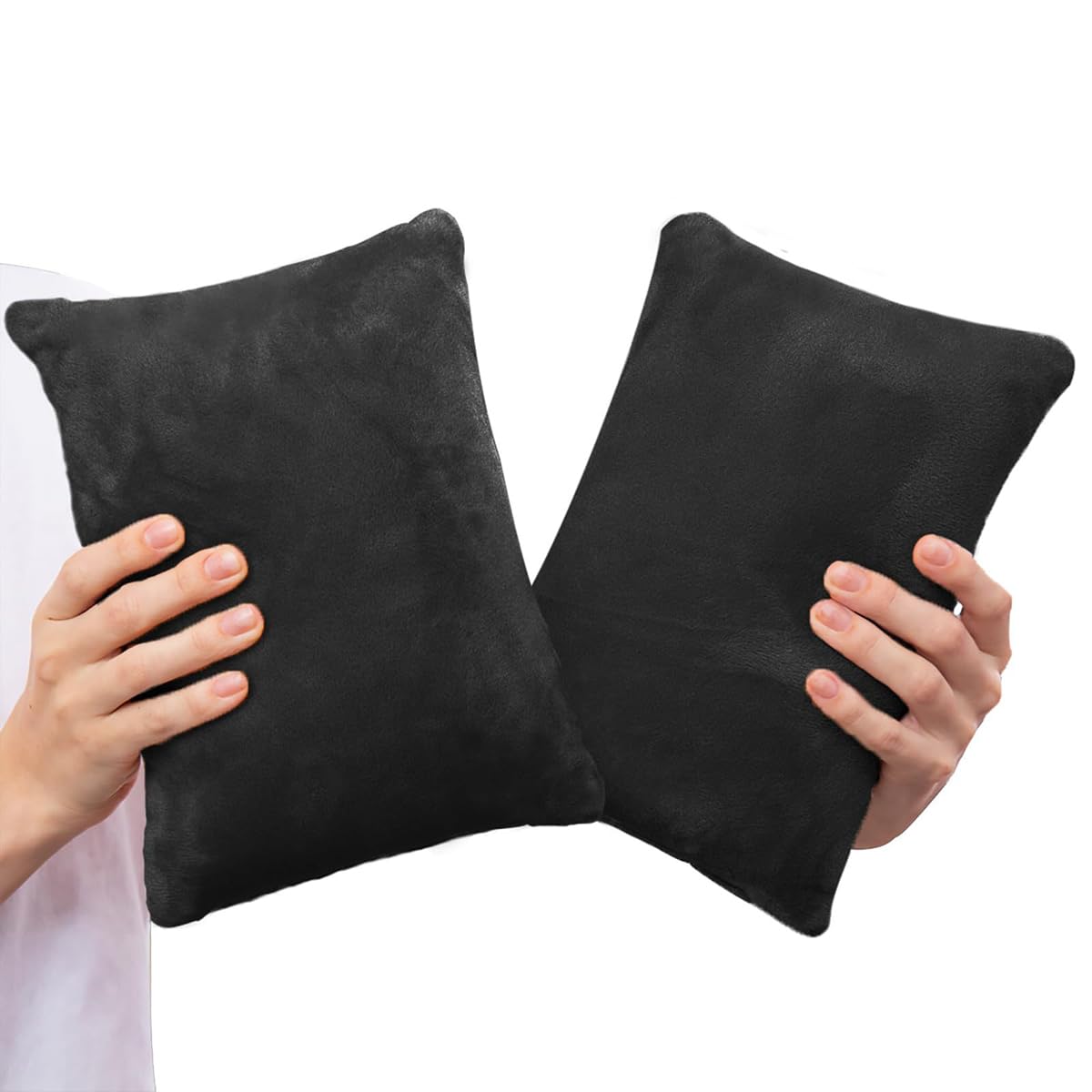 オリジナルデザイン 人形枕 素敵なクッション 黒 Amazon｜ミニ枕 小さい枕 28*18 CM 2個パック 首 足 腰枕 腰あて
