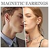 FloralGrace 5 Pairs Stainless Steel Magnetic Stud Earrings for Men Clip-on Earrings with Inlaid Cubic Zirconia Unisex 4 to 8 MM #2
