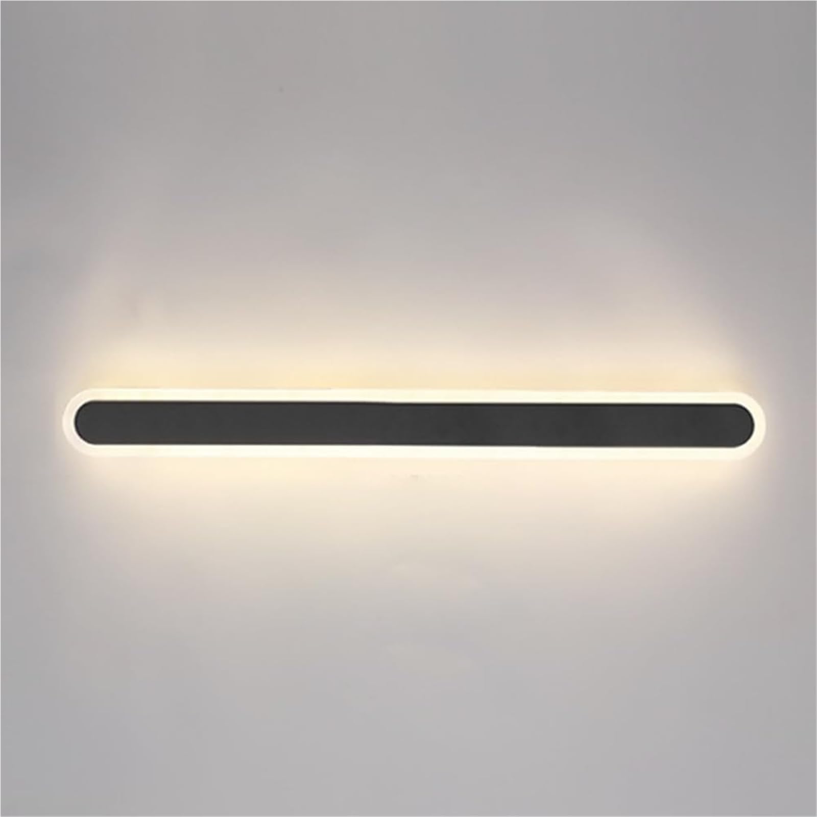 HCZKIUJY Wall Lamps & Sconces Outdoor Waterproof Linear Wall Light with Black Metal e and Acrylic Shade, Long Sconce, Decorative Courtyard Lighting Fixture, Background Atmosphere Lamps(Black-60CM)
