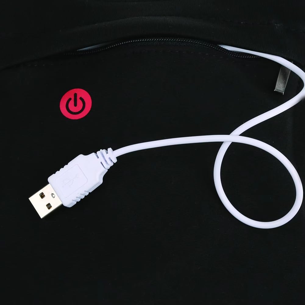 Gilet Réfléchissant LED Rechargeable par USB avec Feu de Signalisation à Distance pour Le Cyclisme et la Course