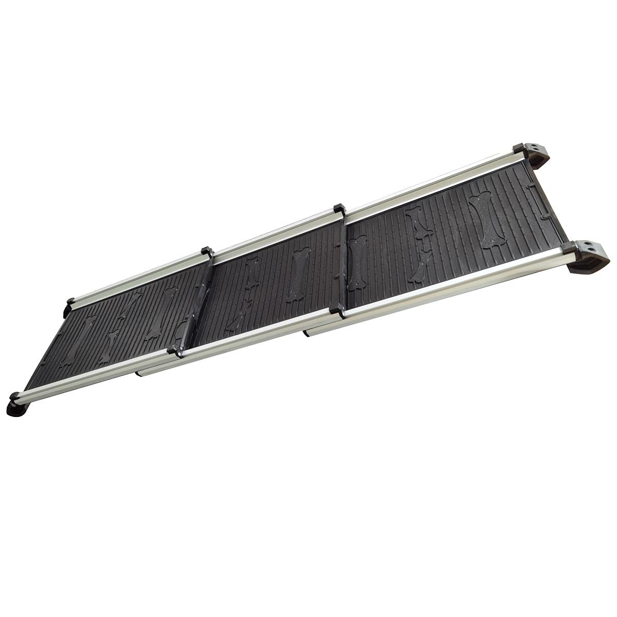 KATSU Tools Rampe pour Chien Télescopique en Alliage d'Aluminium 71-156cm Portable Pliable Capacité 70kg
