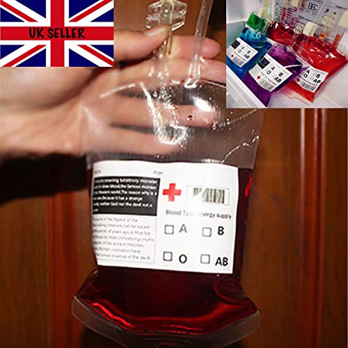 BESTOYARD Bolsa de bebida reutilizável com energia no sangue para o dia das bruxas e adereços de vam