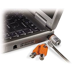 Candado De Portatil Kensington 64020 - Candado con Llave para Portátiles Microsaver con Cable de Alto Carbono Resistente a los Cortes y Mecanismo de Bloqueo en Barra T, 1.8 m de Longitud, Gris
