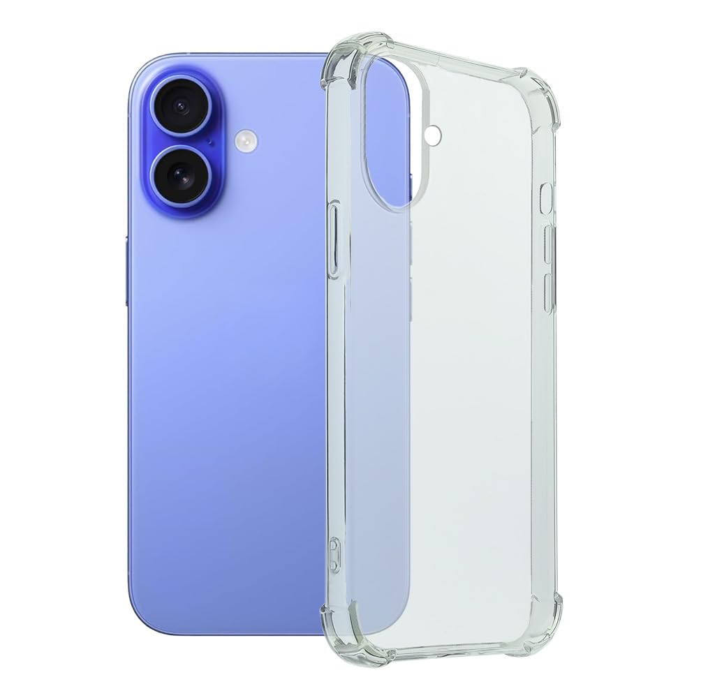 Etui przezroczyste na iPhone 17, tpu silikonowe clear case, wzmocnionymi narożne, ochroną krawędzi, odporne na zarysowania
