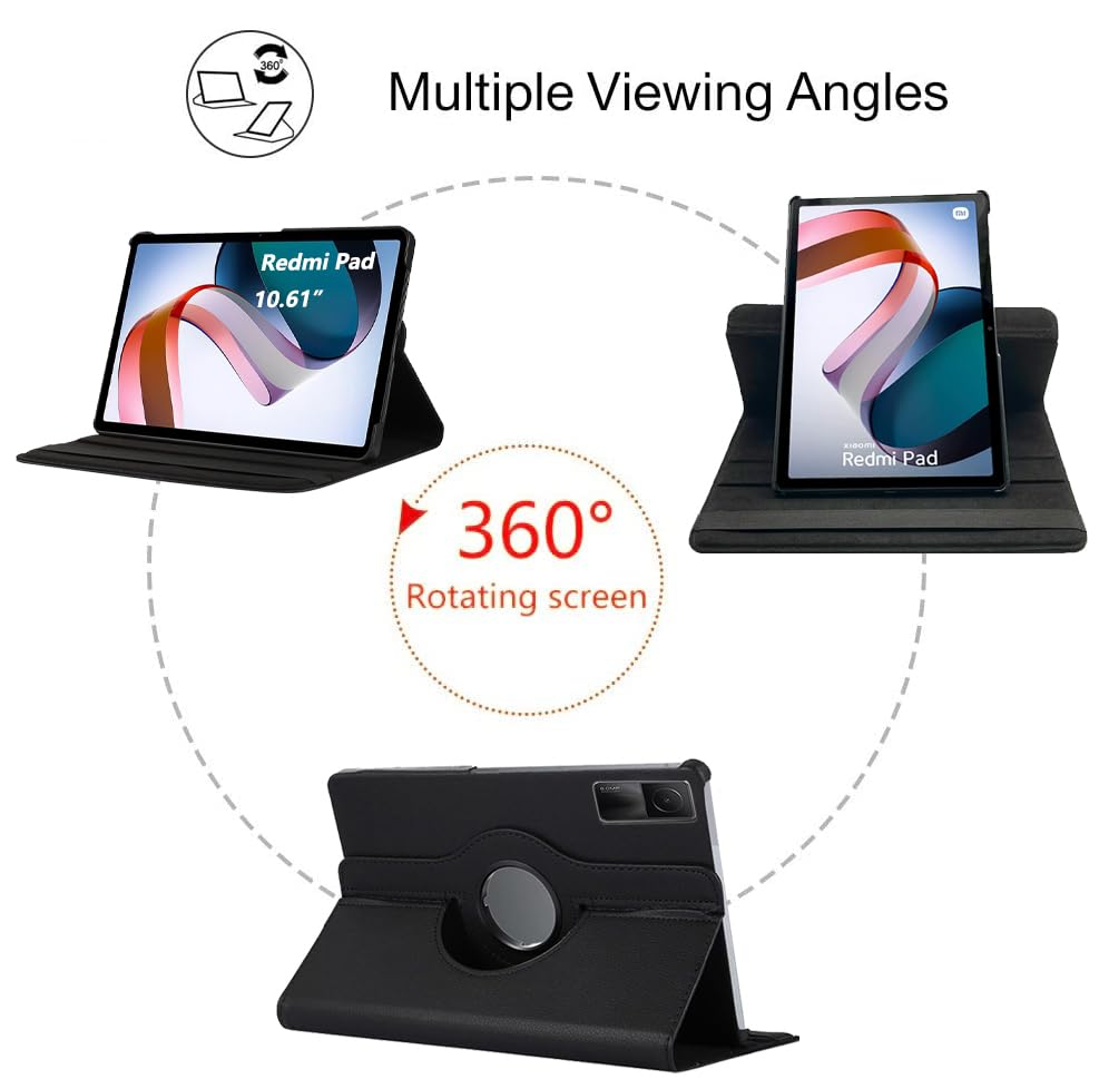 Hülle Redmi Pad Se 11 Zoll UC-Express Tablet Hülle Für Xiaomi Redmi Pad SE Tasche Schutzhuelle Case 360 Drehbar Coverfarben Motiv 24 Uc Express Redmi Pad Se Hülle