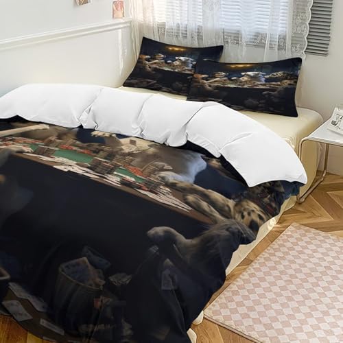 Housse de couette adorable chien en microfibre douce lavable et infroissable - 3