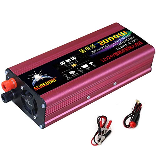 Amazon.co.jp: インバーター 12V 定格 2000W 最大 4000W DC12V（直流 