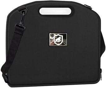 Gshield Maleta Executiva Guardian para Notebook até 14.1" com Alça de Mão e Ombro, Feita em Material Termomoldado, Preto