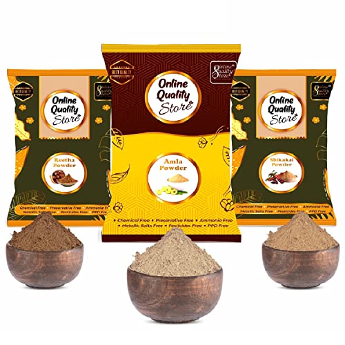 Online Quality Store Reetha Amla Shikakai Powder For Hairs(Reetha 350 Grams,Shikakai 350 Grams, Amla 200 Grams