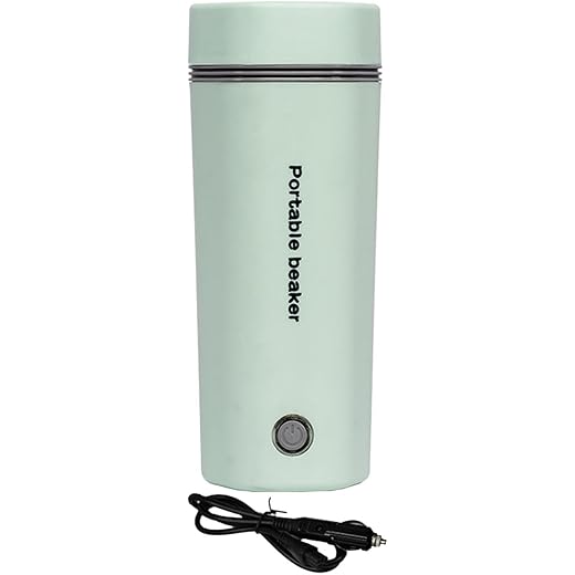 MYADDICTION Car Heating Cup 400ml Coffee Tea Cup Fast Boiling Bottle Car Electric Kettle 12V Green