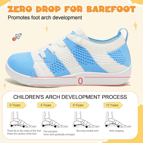 Image of LeIsfIt Toddler Shoes Girls Boys Wide Shoes Kids Zero Drop Minimalist Sneakers Barefoot Slip on Tennis Sneakers