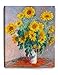 DECORARTS Monet Sunflowers, Claude Monet Art Reproduction, Giclee Canvas Prints Wall Art for Home Décor, 30'' L x24" W