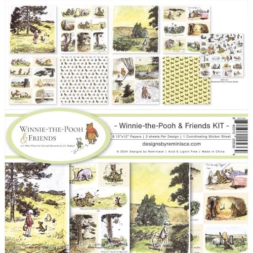 Kit collection scrapbooking Winnie l'ourson souvenirs d'enfance