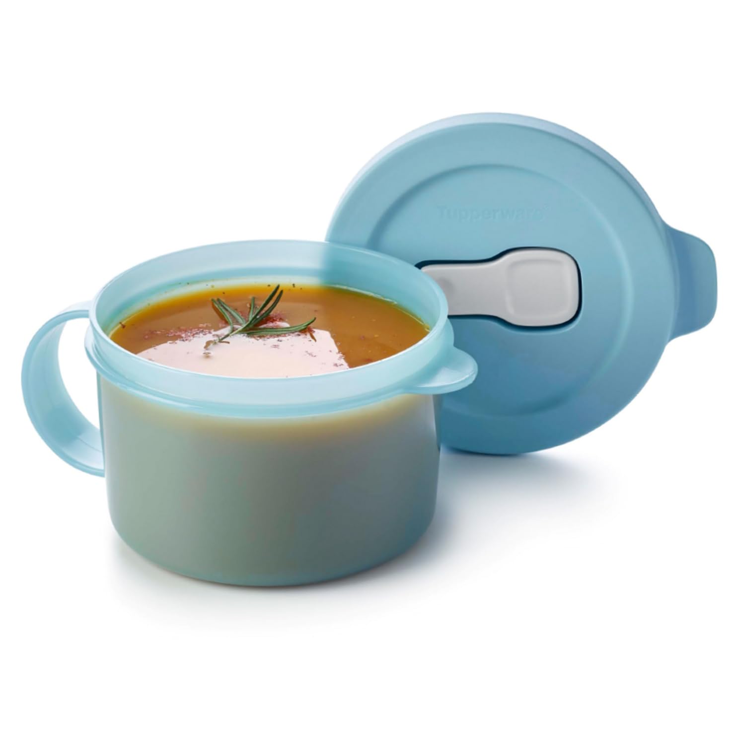Tupperware Essentials Store, Serve & Go Tasse à soupe 520 ml – Portable et facile à transporter – Conservez, réchauffez et servez des soupes ou des boissons chaudes – Une excellente idée cadeau –