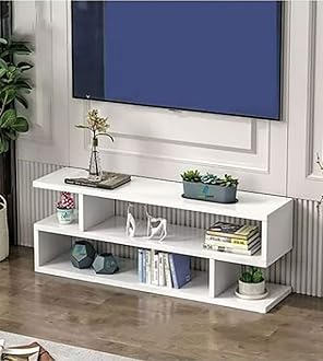 Modern TV and Coffee Table Living Room Home Furniture (80×53×20, White)