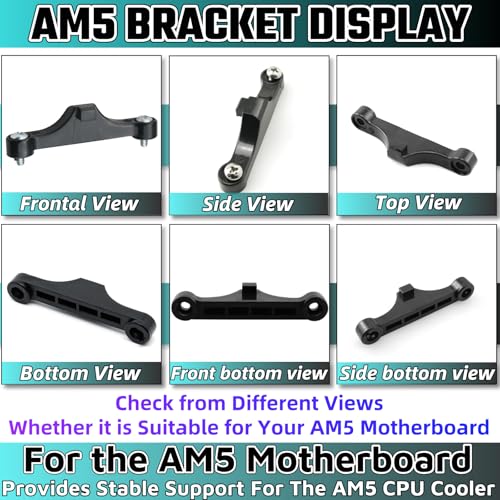 Soportes AMD AM5 para CPU con tornillos, 2 pares miniatura 4