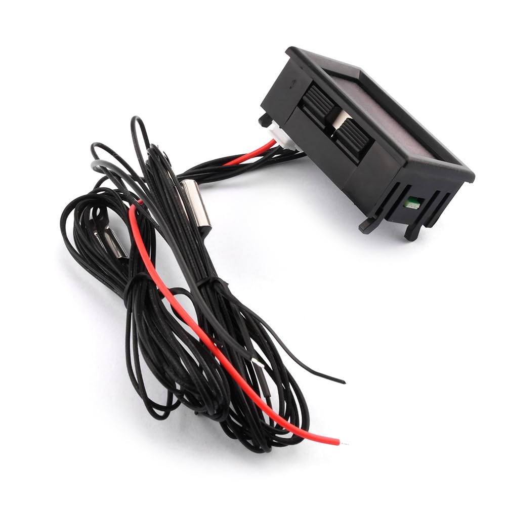 Sensore di Temperatura con Doppio Display DC4-28V 5V 12V 24V LED -50~210℃/-58~410℉ Termometro Digitale con 2 sonde NTC for Acquario (Color : Degree Fahrenheit)