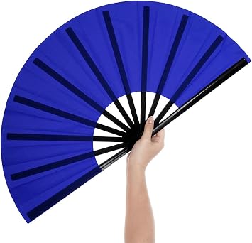 Large Folding Fan for Women Man Rave Hand Clap Popping Fan for Line Dancing Wedding Party Festival Decorations