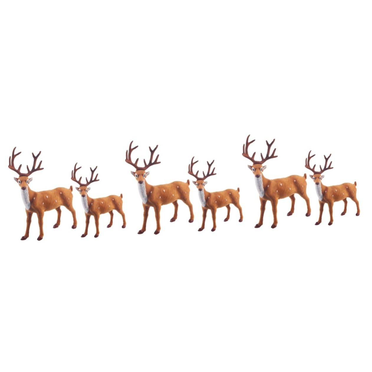 Alipis Décorations De Noël en Forme D'Élan 6 Pièces Décoration Créative pour La Maison