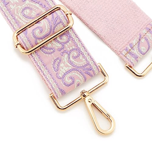 Image of Wide Shoulder Strap Adjustable Replacement Belt Guitar Style Crossbody Bag Handbag Strap Multicolor Canvas Straps(Wide:2in)(Color39)