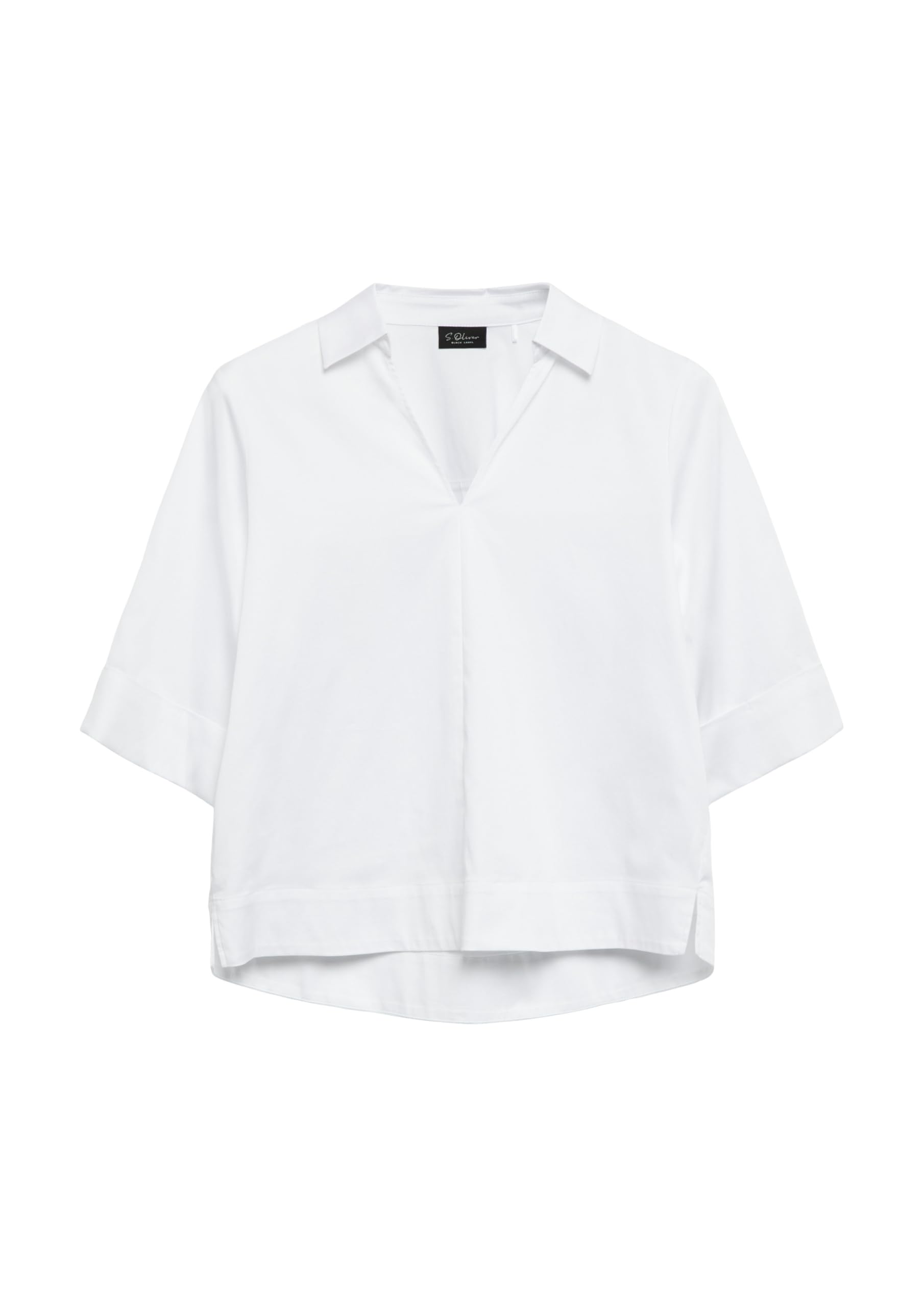 s.Oliver Black Label Damen 2178601 Bluse mit Tunika-Ausschnitt (1er Pack)