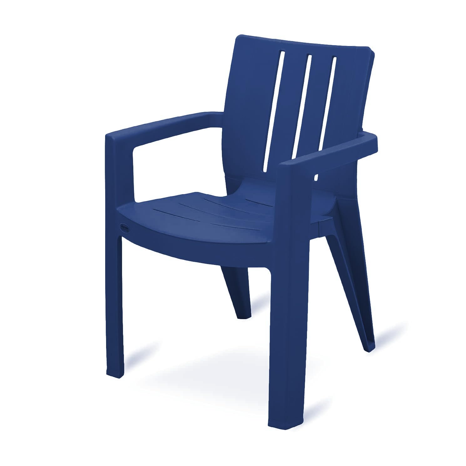HomiQ Supreme Kent Stackable Armrest Plastic Chair for Home, Living Room, Garden, Office, Indoor&Outdoor Use|Plastic Chair Set of 2(Color: Pepsi Blue; Set of 2) 4