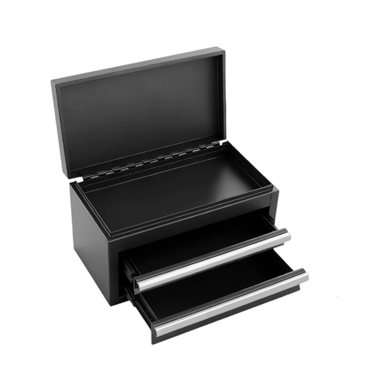 Compact 2 Layer Steel Tool Case Organizers Container Chest with Removable Dividers and Smooth Slides Detachable Partition Tool Case