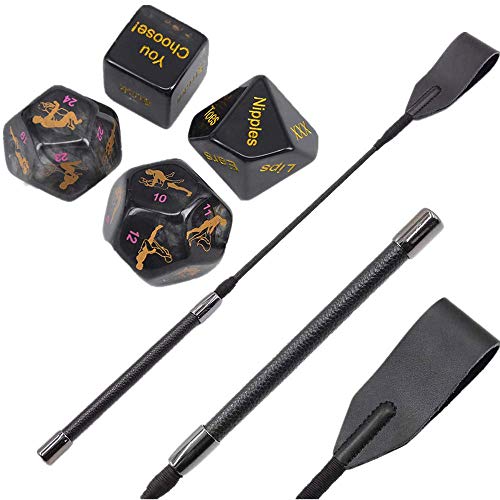 DanTanes Véritable Fouet Anglais équestre de 18 Pouces avec Jeu de dés | récoltes de Haute qualité, Cuirs Meilleurs Cultures équestres de Haute qualité