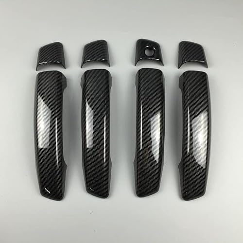QWQTHGS Car Exterior Door Handle Cap for A3 8V 2014-2018 Auto Exterior ABS Carbon Fiber Color Car Door Handle Wrist Cover Trim Decals Accessories(A)