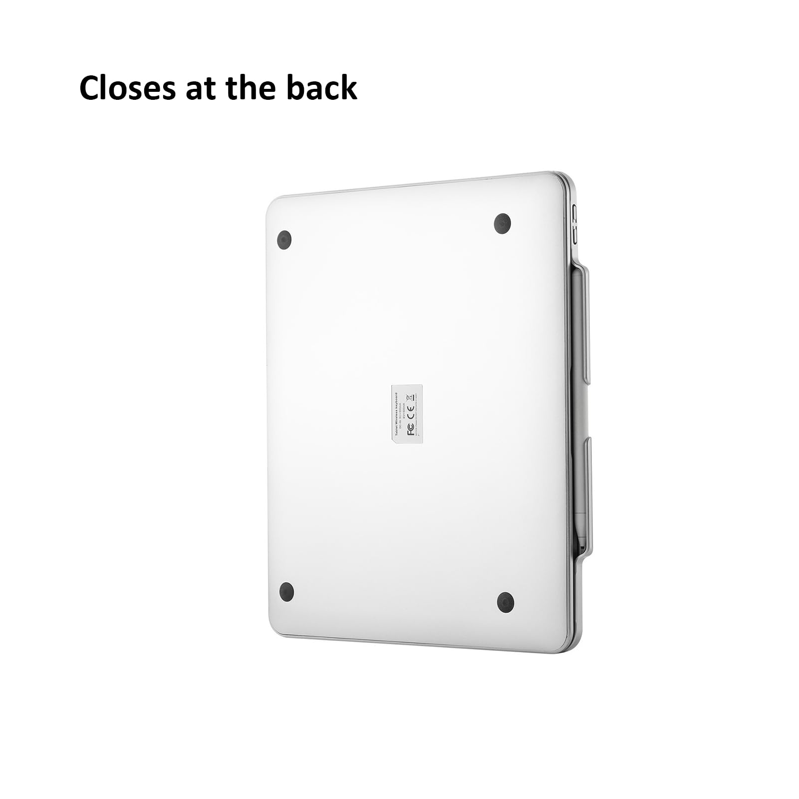 Etui na klawiaturę do iPad Air 13 cali (M4/2026, M3/2025, M2/2024), Pro 12,9 cala (3./4./5./6. generacji), klawiatura Bluetooth z podświetleniem, obracana o 360°, z uchwytem na długopis, kolor srebrny