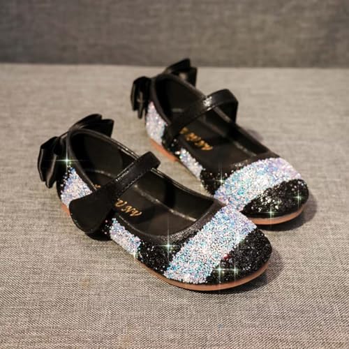 Girls Glitter Mary Jane Pumps - Sparkle High Heels for Toddler Kids, Flower Girl Wedding Party Dress Shoes2