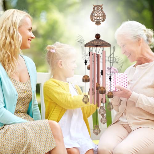 Wind Chimes Outdoor Clearance, Owl Aluminum Tube Windchime With S Hook,Patio Garden Decor, Housewarming Gift. #TOP3