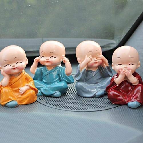 Image of Trunkin | Laughing Buddha Child Baby Buddha Monks | Set of 4 Figurine Action PVC Collectible | Cute Chibi Action Figures