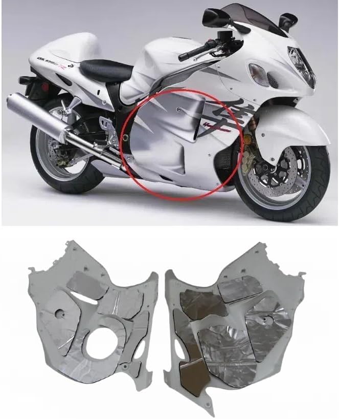 Professional Grade Self-adhesive ABS Plastic Bodywork Fairing Insulation Heatshield Pad Precut for Suzuki Hayabusa GSX1300R 1999-2007