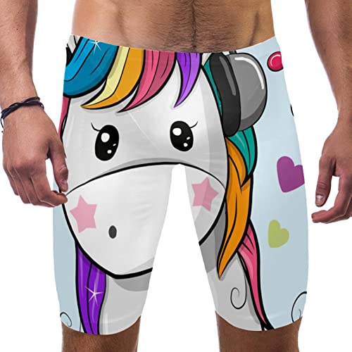 LAIYUHUA 전통 일본 장식 소년 MENS SWIM JAMMERS 훈련 대회 랩 수영복 SQUARE LEG ENDURANCE