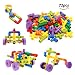 FUNTOK Tube Building Blocks Set Assembling Toys DIY Pipeline Blocks with Wheels 72 pcs Interlocking Set Construction Building Blocks for Kids