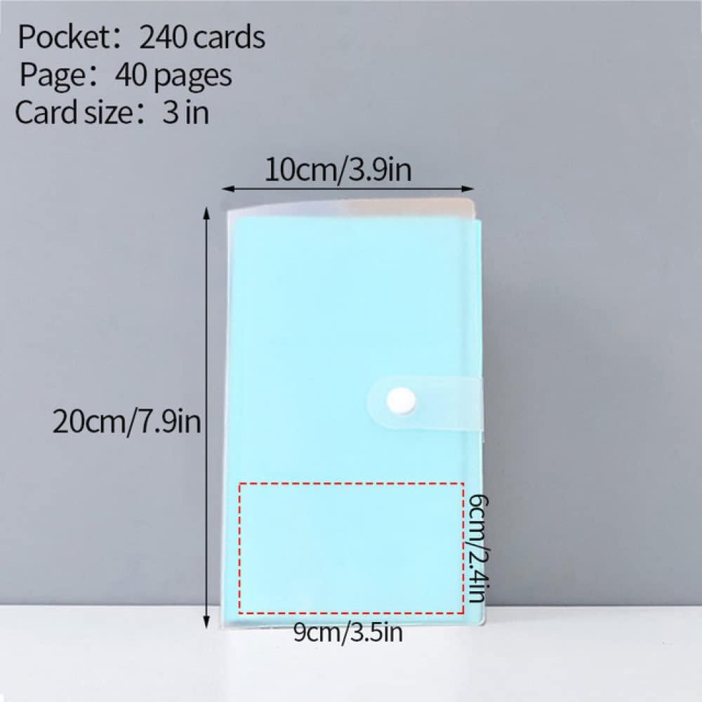80 Pocket Mini Photo Album Transparent Polaroid Album Photo Card Holder Mini Album Storage Collect Book Card Train Ticket Album,S7 240 cards