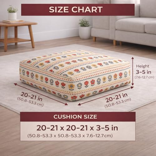 Image of STITCHNEST 'Contour Fit Series' Stretchable Printed Wooden Sofa Cover (Pack of 6) - Elastic Wooden Chair Cover | Wooden Sofa Seat Cover | Size - 20-21 x 20-21 x 3-5 in