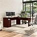 Bush Furniture L Shaped Standing Desk with Drawers and Lift-n-Lock | Cabot Collection Sit to Stand Corner Table with Storage | 72Wx23DX42W Return