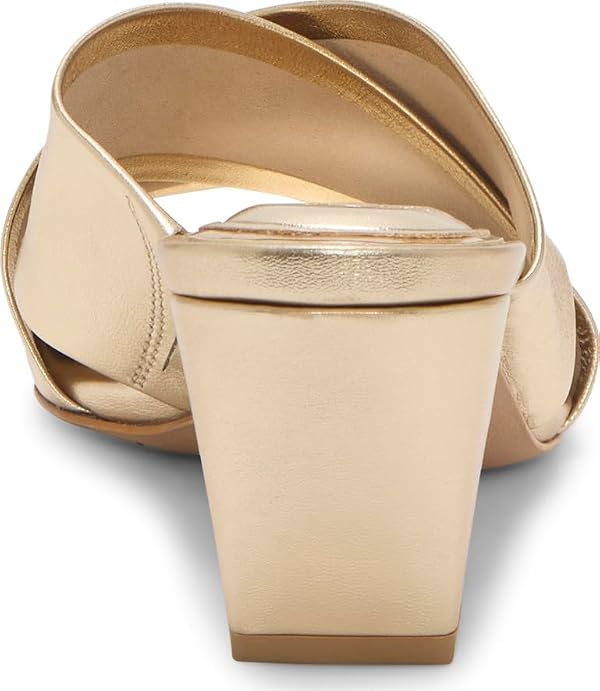 Vince Camuto Women's Kespa Cross Band Mule Sandals, Egyptian Gold, 8 Medium by Vince Camuto - Used condition - Image 4