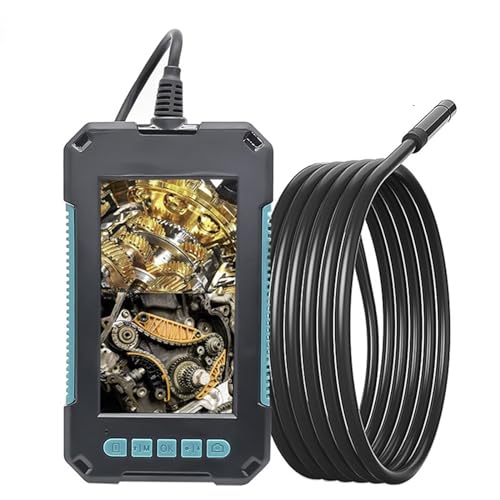 HD 4.3インチスクリーン工業用内視鏡カメラ8mmシングル&デュアルレンズIP68防水LEDボアスコープパイプ検査用リジッドケーブル(5M,Single Lens)